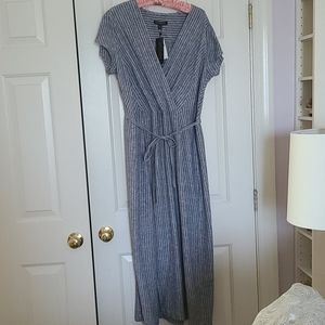 Banana Republic linen wrap dress